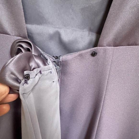 Vintage Nu Mode Lilac Sleeveless Full Length Bridal/Bridesmaid Gown. Size 9/10 - Picture 4 of 8
